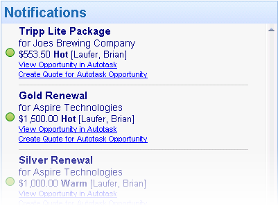 QuoteWerks Creates Quotes from Autotask Dashboard 
						Notifications