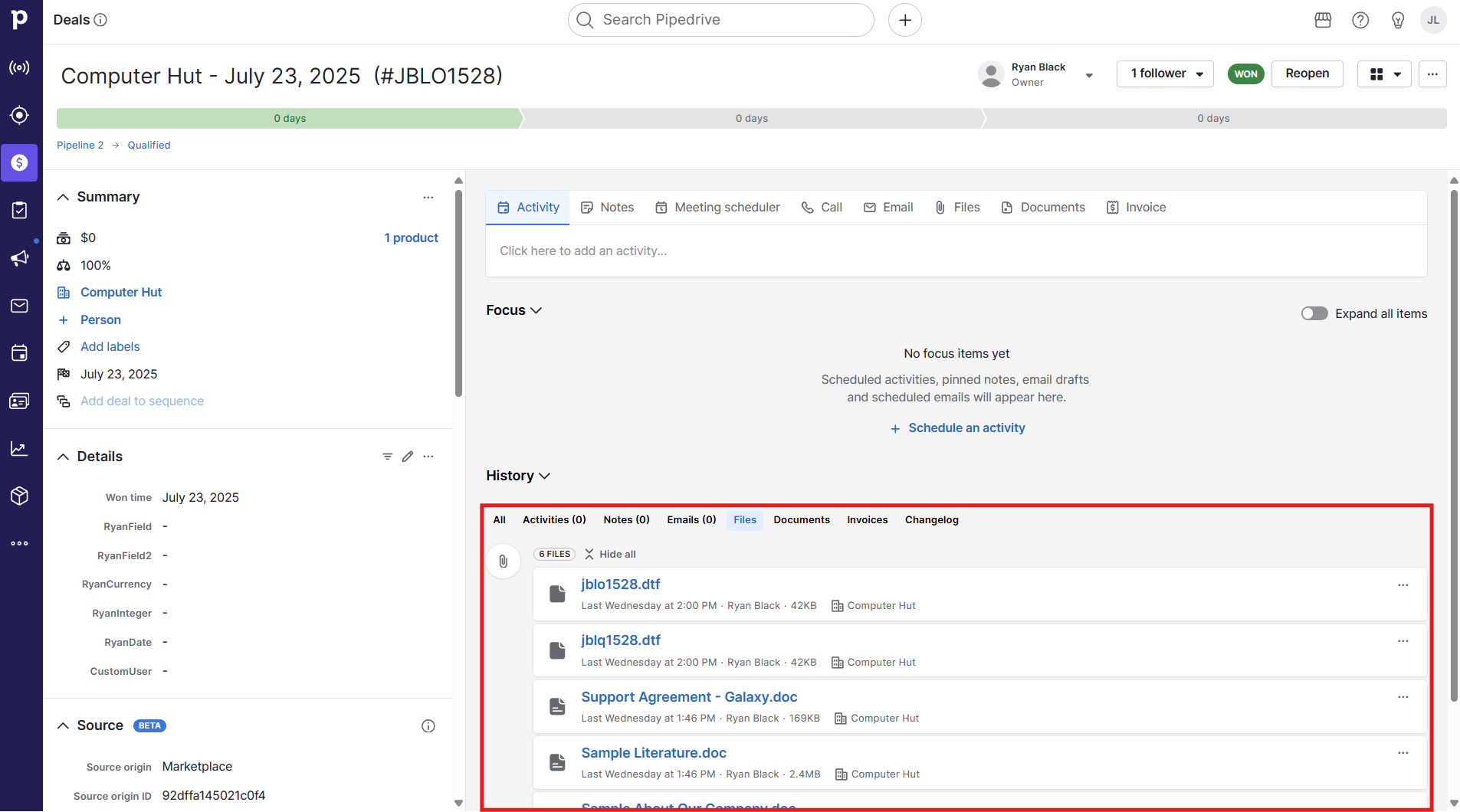 QuoteWerks Creates Document Attachments in Pipedrive